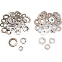 Assortiment de rondelles - 1/4", 3/8", 5/16", 7/16" - Harley Davidson - Chrome