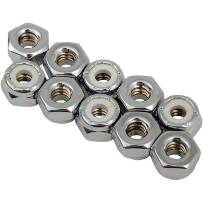 NYLON INSERT NUT 10-24 CHROME
