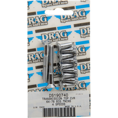 CHROME SOCKET-HEAD TRANSMISSION TOP COVER BOLT KIT KNURLED