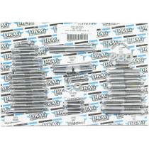 CHROME SOCKET-HEAD MOTOR BOLT KIT KNURLED