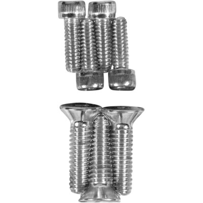 CHROME SOCKET-HEAD S&S SUPER B AIRCLEANER/CARB BOLT KIT KNURLED