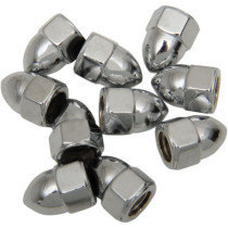 Ecrous borgnes - 5/16"-24 - Chromé - Lot de 10