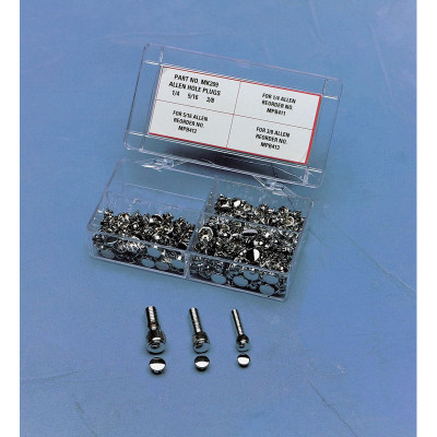 ALLEN-HEAD BOLT PLUG ASSORTMENT CHROME