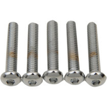 Vis BTR tête bouton - Diamètre 1/2"-20 - Longueur 1-1/4" (31,8mm) - Chromé - Lot de 5