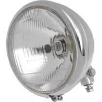 HEADLIGHT 6.5" CHROME BOTTOM-MOUNT 55/100W