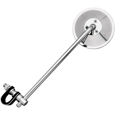 MIRROR ROUND CLAMP-ON CHROME