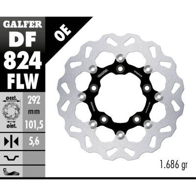 BRAKE ROTOR FLOATING WAVE