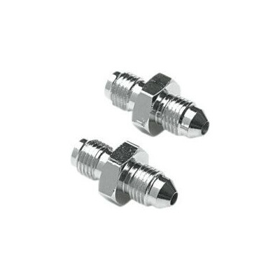BRAKELINE ADAPTER ADAPTER JIC/JIC STAINLESS-STEEL -02-02 2x MALE 5/16x24 CHROME