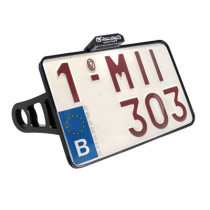 SIDE MOUNT LICENSE PLATE HOLDER W/TL ALU BLK (B) (XL)