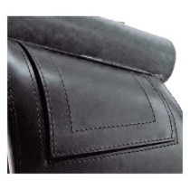 Sacoche latérale de bras oscillant - Harley Davidson Sportster - En Cuir noir