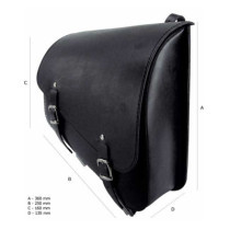 Sacoche latérale de bras oscillant - Harley Davidson Sportster - En Cuir noir