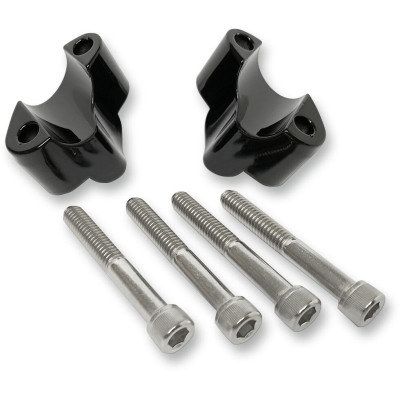 Extensions de risers - 1" - Pour guidon de 1" - Harley Davidson Forty eight et Sportster Roadster à partir de 2010 - Noir - Noir