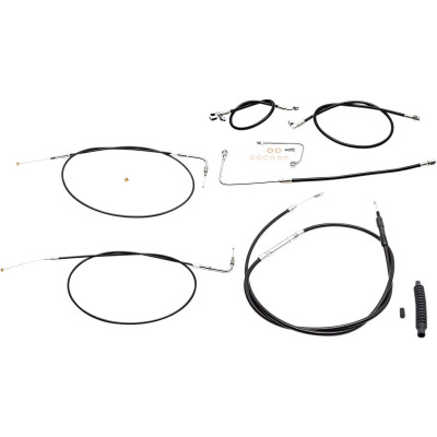 HANDLEBAR CABLE/BRAKE & CLUTCH LINE/WIRE KITS AND COMPONENTS / STAINLESS STEEL|VINYL / BLACK