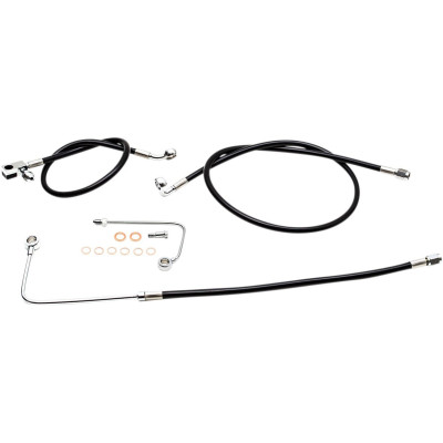 HANDLEBAR CABLE/BRAKE & CLUTCH LINE/WIRE KITS AND COMPONENTS / STAINLESS STEEL|VINYL / BLACK