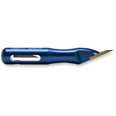 ERGONOMIC GASKET SCRAPER / ALUMINUM / BLUE / BRASS & STEEL BLADE