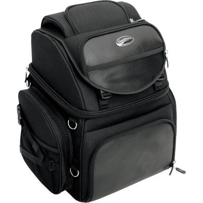 BACK SEAT SISSY BAR BAG TEXTILE BLACK