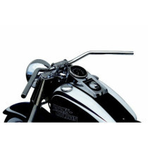 Guidon TRW FLYERBAR STEEL - Diamètre 1" - Percé pour le passage des cables - Chromé