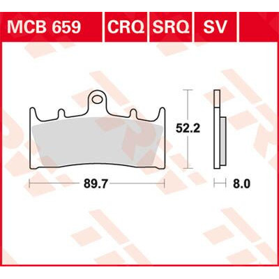 BRAKE PAD SV SINTER PERFORMANCE STREET