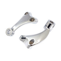 Sportster forward control footpeg support set. Chrome