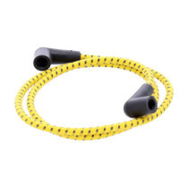 Fils de bougie recoupable - 7 mm - Longueur 1m - Harley Davidson - Jaune et noir - La paire