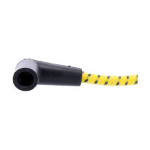 Fils de bougie recoupable - 7 mm - Longueur 1m - Harley Davidson - Jaune et noir - La paire