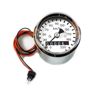 MMB 48mm Ultra mini speedo chrome/white KHM 2:1 drive ratio