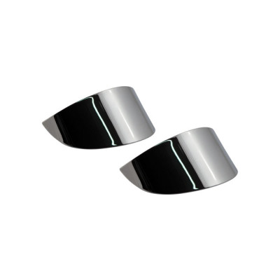 Smooth turn signal visor set. Chrome