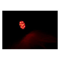 Bates style LED taillight. Chrome. Red lens