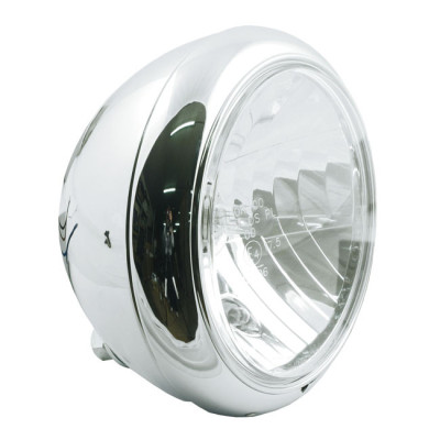 7" Gladiator FL style H4 headlamp. Chrome
