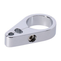 2-Piece frame cable clamp. Throttle/Idle/Brake. Chrome