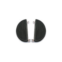  Original Equipment Style Floorboards Solid Footpad, Oval Shape Chrome 