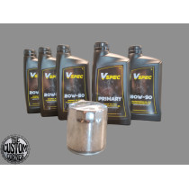 Kit vidange - huile synthèse - Harley Davidson twin cam et big twin à partir de 1986 - filtre chromé