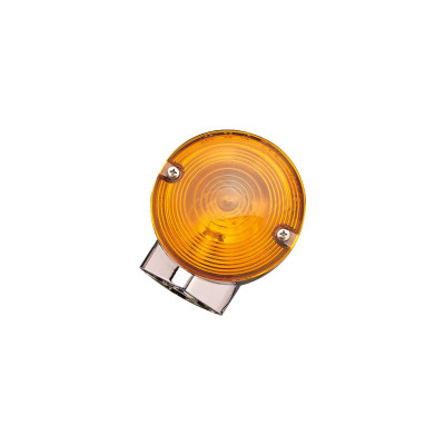  Late Touring Model Rear Turn Signal Chrome Amber Dual Filament 