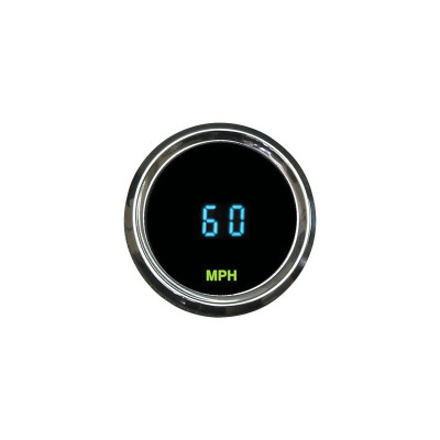  Round Mini Speedometer Scale: 225 mph  Scale Color: black Chrome 52.388 mm 