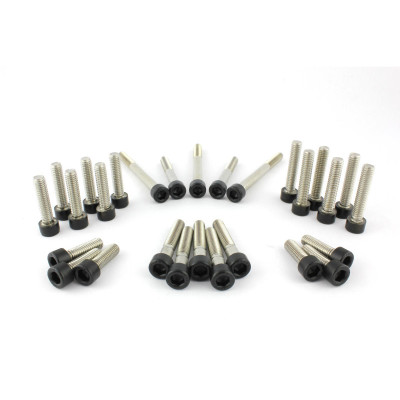 Complete Engine Screw Kit Screws for Victory Cruiser Primary Cover, Plate Primary, Sprocket Cover, Cam Cover Satin Black Powder