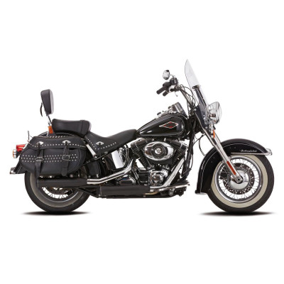  Double Groove Slip-On Mufflers Black Satin 