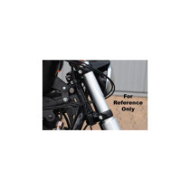  Straight Upper Fork Cover Black Gloss Powder Coated 