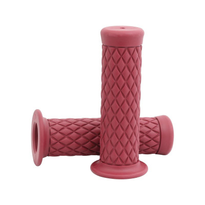 Brooks Grips Dark Red 1" Throttle By Wire Throttle Cables