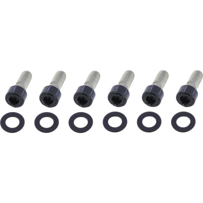  Exhaust Screw Kits Gloss Black Powder Coated 
