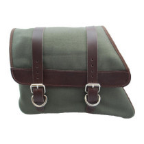 Canvas Solo Side Bag Strut Mount Brown Army Green Left 