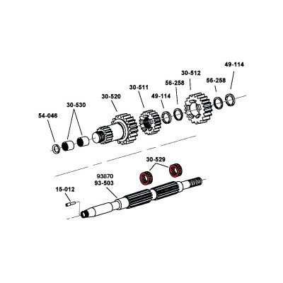  BRG.C/SHFT&amp M/SHFT B/T 5SP TRAN 