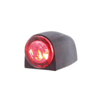  Proton Three LED Taillight LED, Tinted Lens, Black Metal Housing Black Reflector LED 