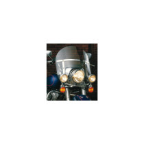  Chopped Heavy Duty Windshield without Mounting Kit Height: 18,5", Width: 21,5", Early FLH-style notched Headlight Cutout to Top