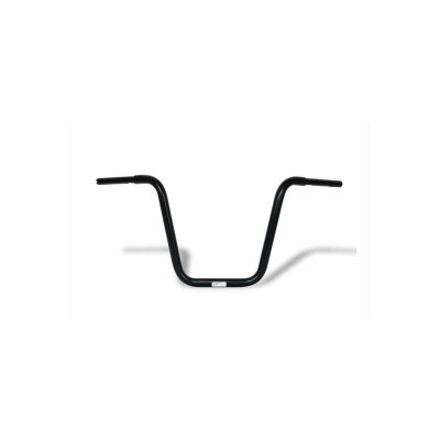  400 Fat Ape Hanger Handlebar with 1 1/4" Clamp Diameter Black Powder Coated 1 1/4" Throttle Cables 