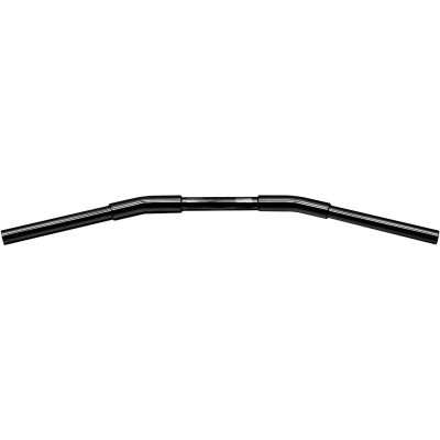  1 1/4" Fat Drag Bar Handlebar with 1" Clamp Diameter Dimpled 3-Hole Black Powder Coated 820 mm Throttle Cables 