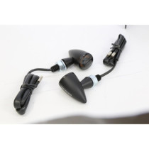  Apollo Bullet LED Turn Signal Black Anodized Smoke LED 