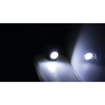  Round LED License Plate Light Chrome 