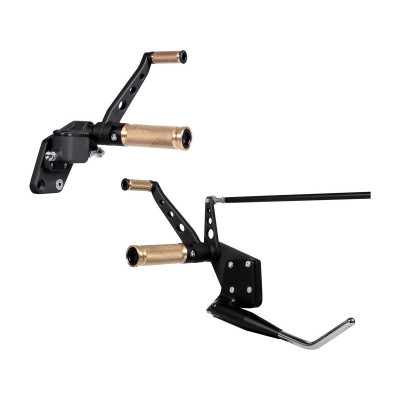 Forward Control Kit for Softail Base Brass with side stand Black 