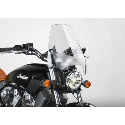 Deflector Screen Windshield with QuickSet Mount For 1" handlebars, Height: 14", Width: 15", QuickSet™ 2-Point Handlebar Mount