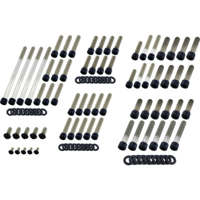  Complete Engine Screw Kit Screws for Softail Primary-, Cam-, Derby-, Timer-, Tranny Side Cover, Rockerboxes, Lifterbase Gloss B